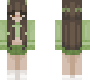 green monochromatic outfit
