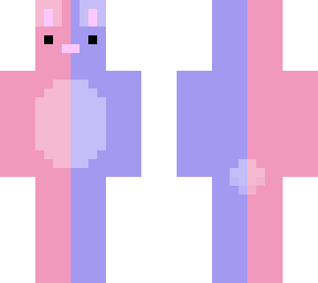 half and half bunny