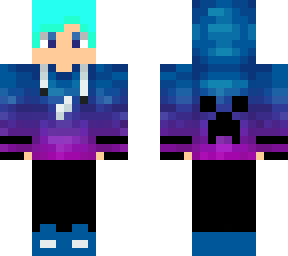 minecraft skin blue gamer (by flavigamer)