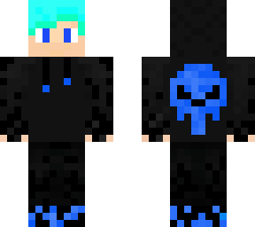 minecraft skin blue gamer (by flavigamer)