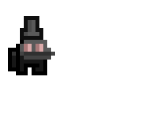 my among us character (mi babys) wearing a plauge mask