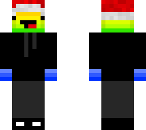 rainbow derp skin with a christmas hat