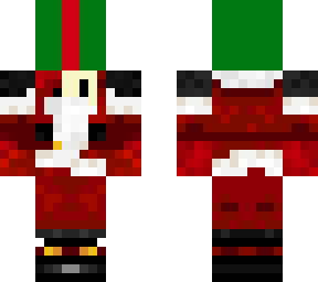 santa holding a present