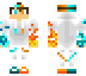 water and fire boy with white hoodie (read desc pls)