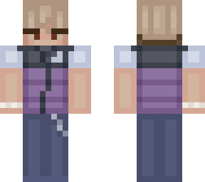 bleached haired boy with purple the north face 700 vest