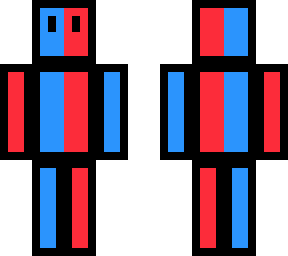 blue and red mix