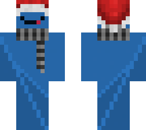 blue monster santa hat & scarf