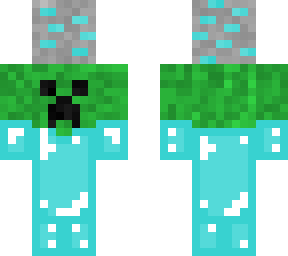 creeper holding diamond block