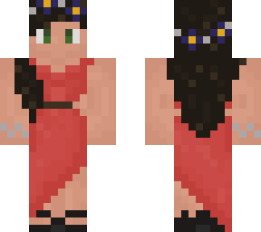 girl in a red dress