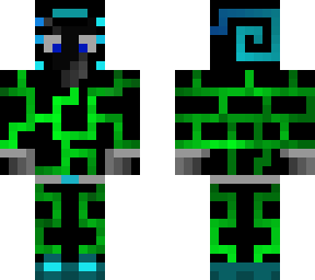 green blue man