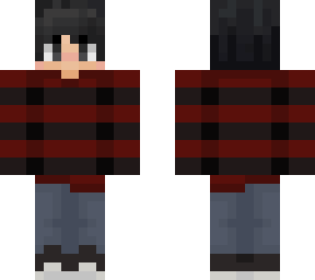 red and black sweater boy