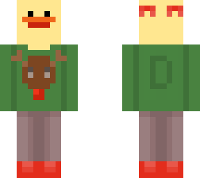 reindeer sweater duck