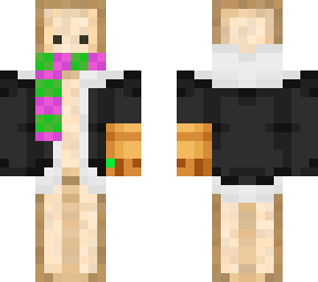 sandwich wearing coat and scarf