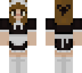 short hair girl - maid dress