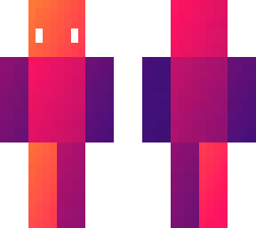 sunset colored dude with white eyes