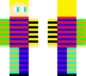trevor's colorful striped skin