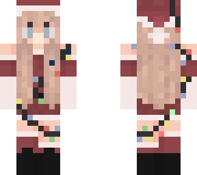 blonde santa w/ christmas lights!
