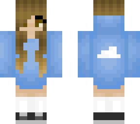 blue hoodie girl