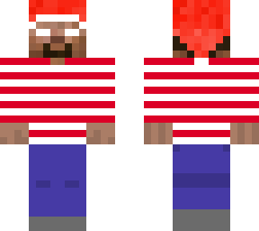 christmas herobrine (candy-cane sweater)