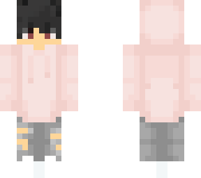 divine pink hoodie black hair