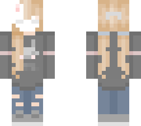 girl w half rabbit mask ( with pigtails )