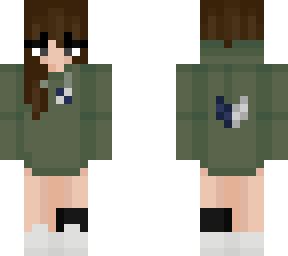 hoodie w/ aot crest flat base hair