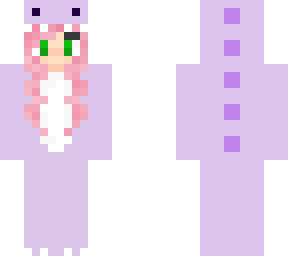 kalisepher pink hair dino onesie skin