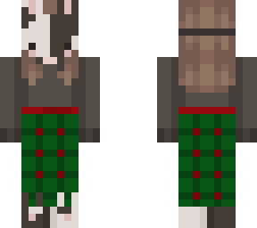 my skin but christmassy pajamies