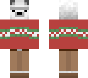polar bear with ugly sweater (red & green)