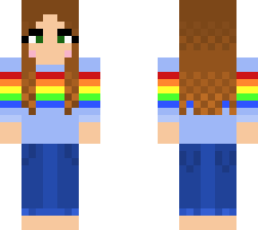 rainbow shirt girl