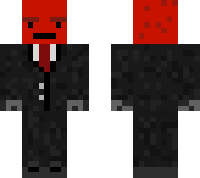 red dude in a suit