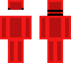 red with a mask
