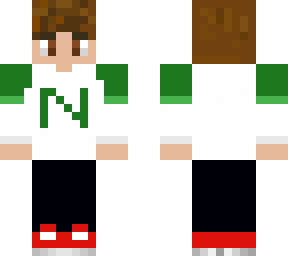 tommyinnit with brown hair and green shirt editable
