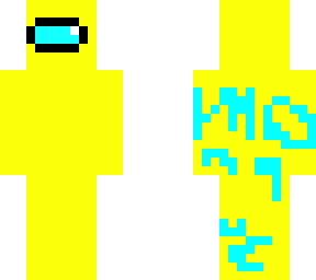 yellow among us with among us on the back