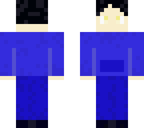 yellow eye blue shirt guy