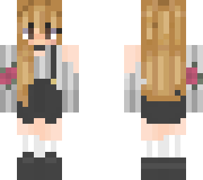 blonde overalls girl
