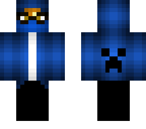 blue creeper hoodie boi with blue mask