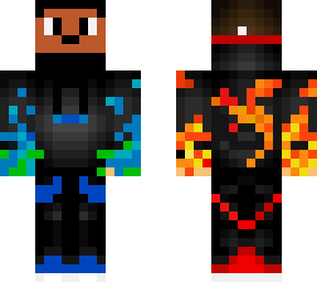 blue&green skin man