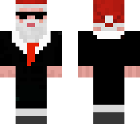 casual santyclaus with suit and sunglasses
