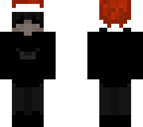 christmas goth boy with santa hat