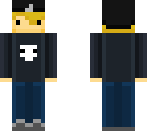 dark blue sweatshirt w/ beanie