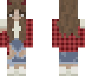 devil red flannel girl