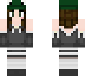 girl with frog hat + maid costume