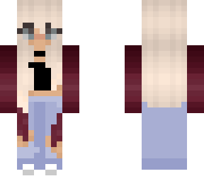 girl with ripped jeans 2 (purple)