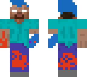 herobrine with diamond helmet and gauntlet