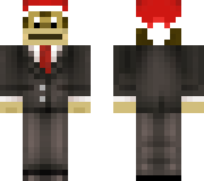 monkey in a suit with christmas hat