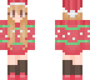 sadie's christmas skin. + santa hat