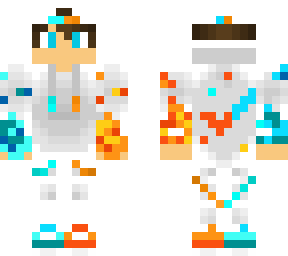 white fire&ice skin