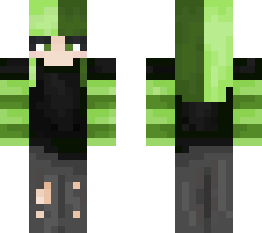 alt green / black clothes
