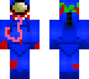 among us blue imposter (bloody)